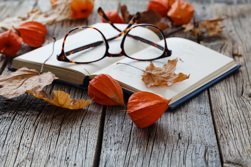 reading glasses autumn