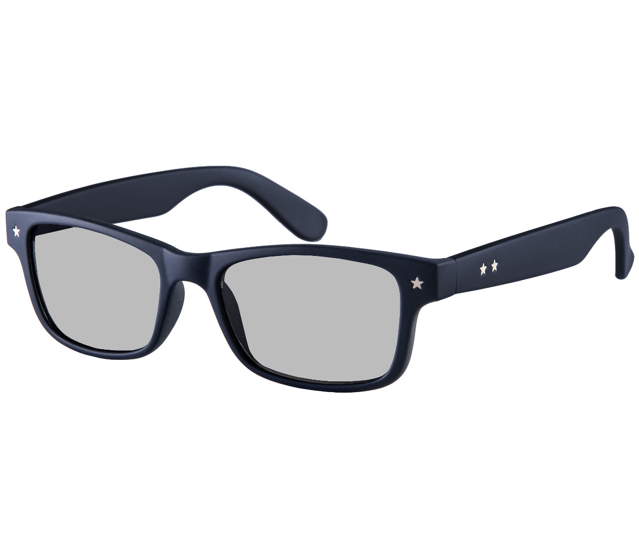Main Image (Angle) - Lucca (Dark Navy) Retro Sun Readers