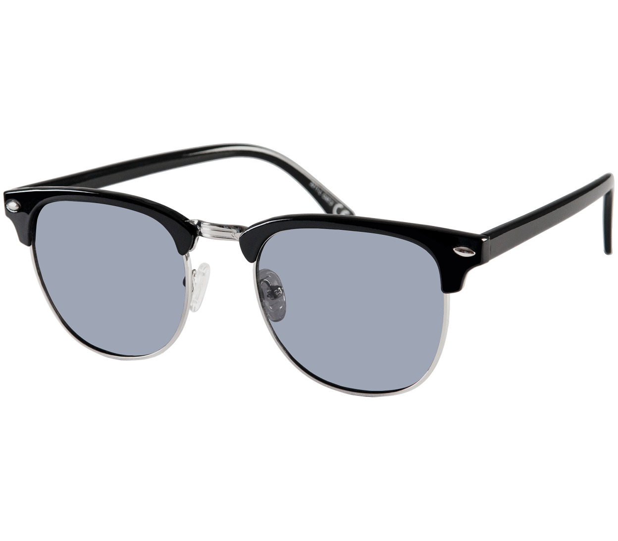 Main Image (Angle) - Turin (Black) Retro Sunglasses