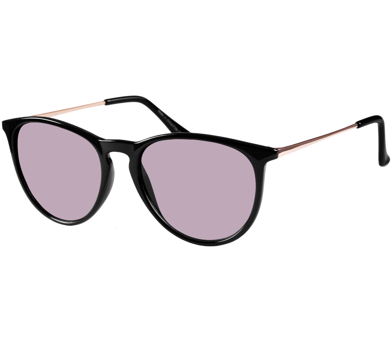 Main Image (Angle) - Paradise (Black) Retro Sunglasses