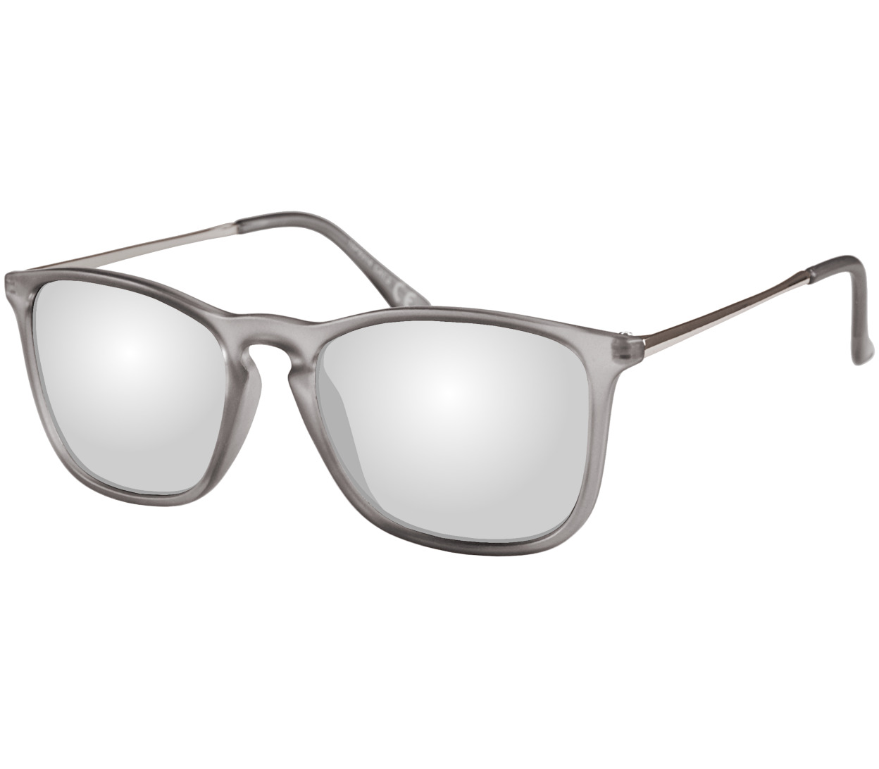 Main Image (Angle) - Toledo (Grey) Retro Sunglasses