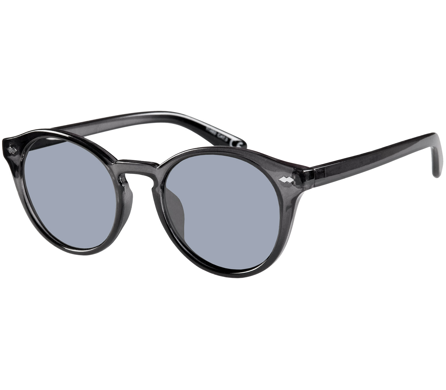 Main Image (Angle) - Lorenzo (Grey) Retro Sunglasses