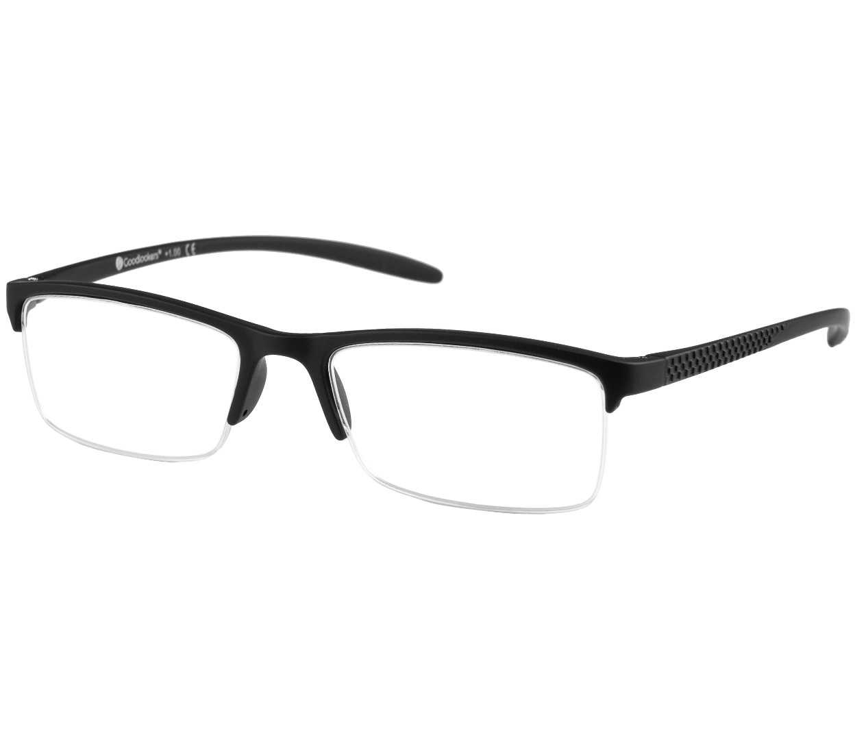 Main Image (Angle) - Parliament (Black) Semi-rimless Reading Glasses
