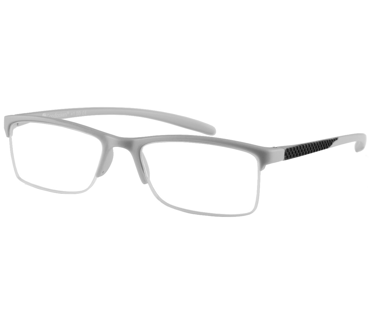 Main Image (Angle) - Parliament (Grey) Semi-rimless Reading Glasses