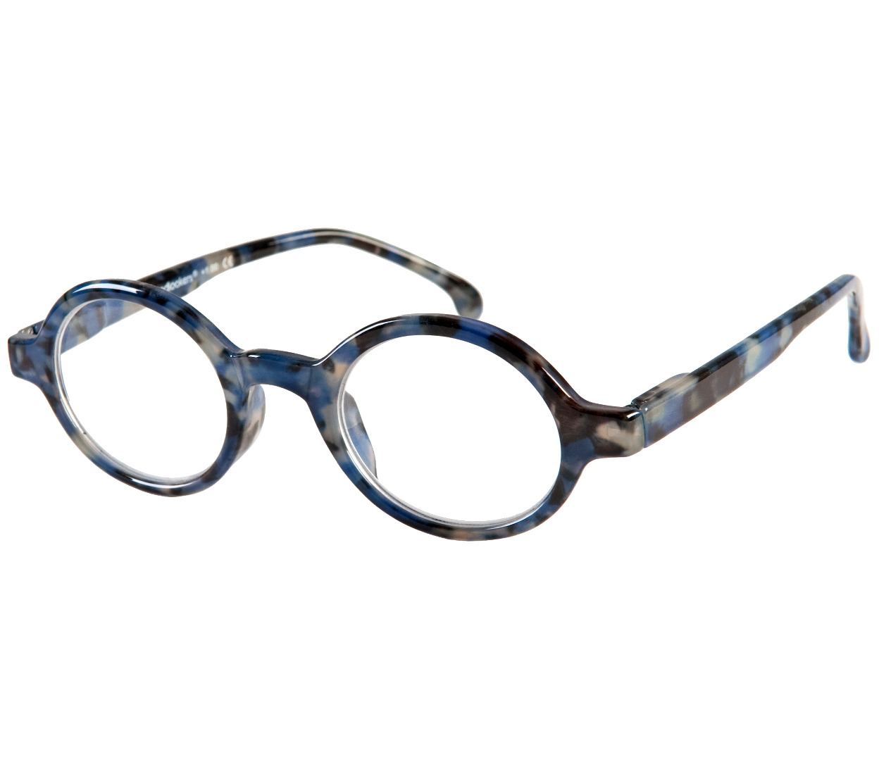 Main Image (Angle) - Kensington (Blue) Retro Reading Glasses