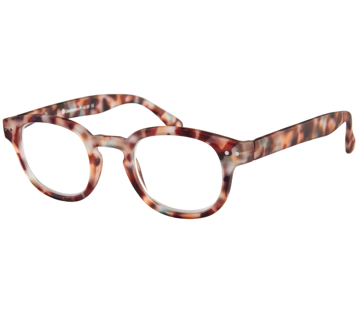 Main Image (Angle) - Greenwich (Multi Tortoise) Retro Reading Glasses