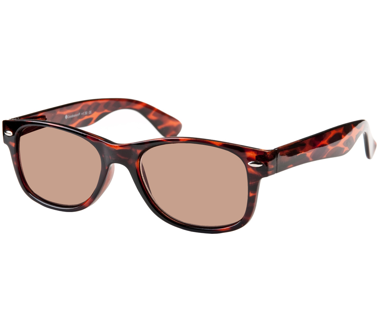 Main Image (Angle) - Dakota (Tortoiseshell) Wayfarer Sun Readers