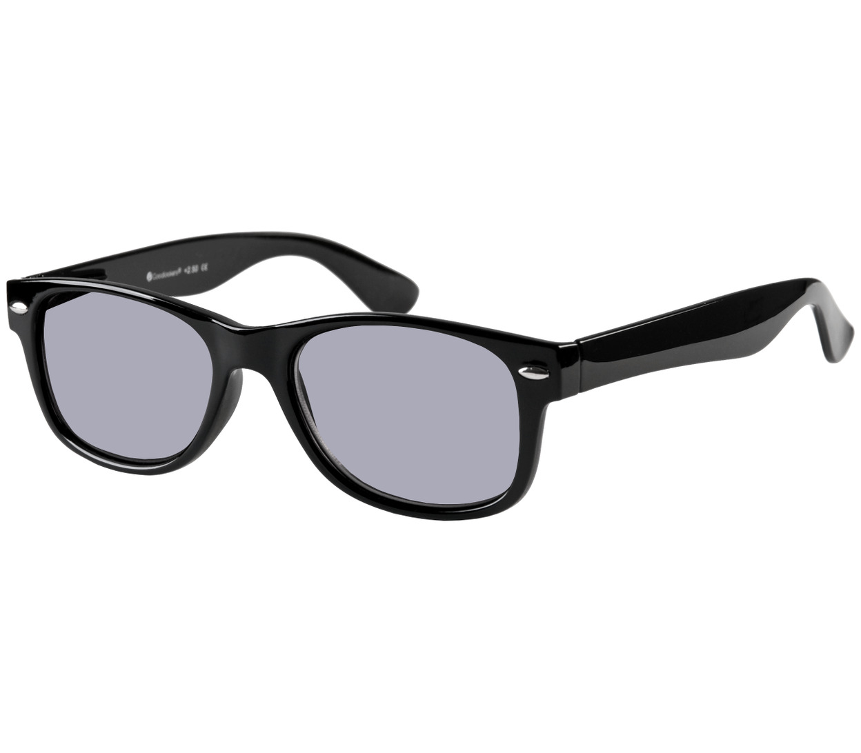 Main Image (Angle) - Dakota (Black) Wayfarer Sun Readers