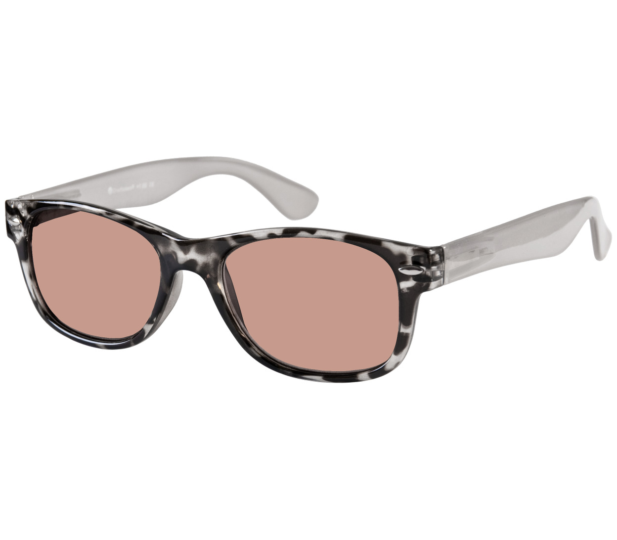 Main Image (Angle) - Dakota (Grey) Wayfarer Sun Readers