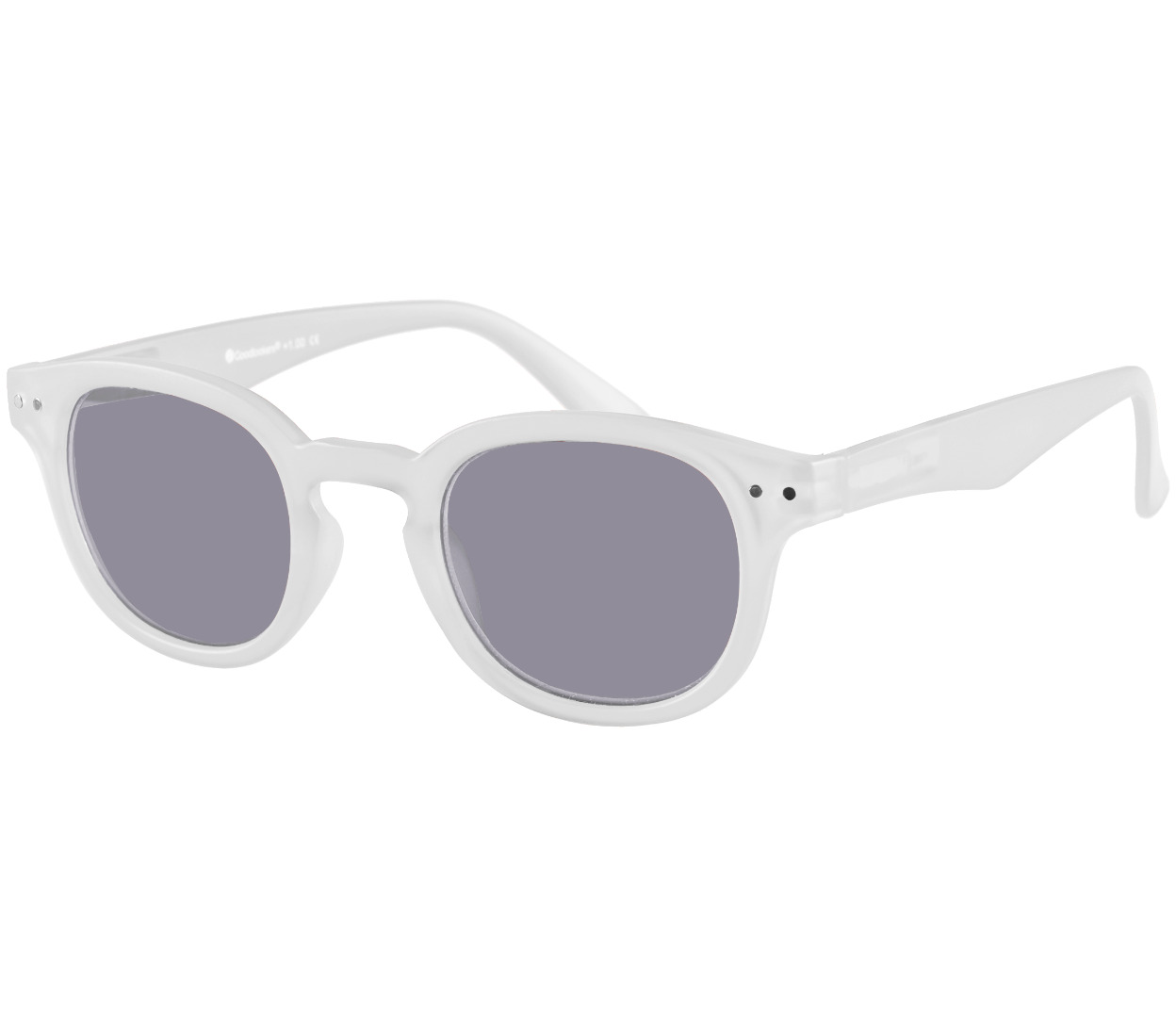 Main Image (Angle) - Holiday (White) Retro Sun Readers