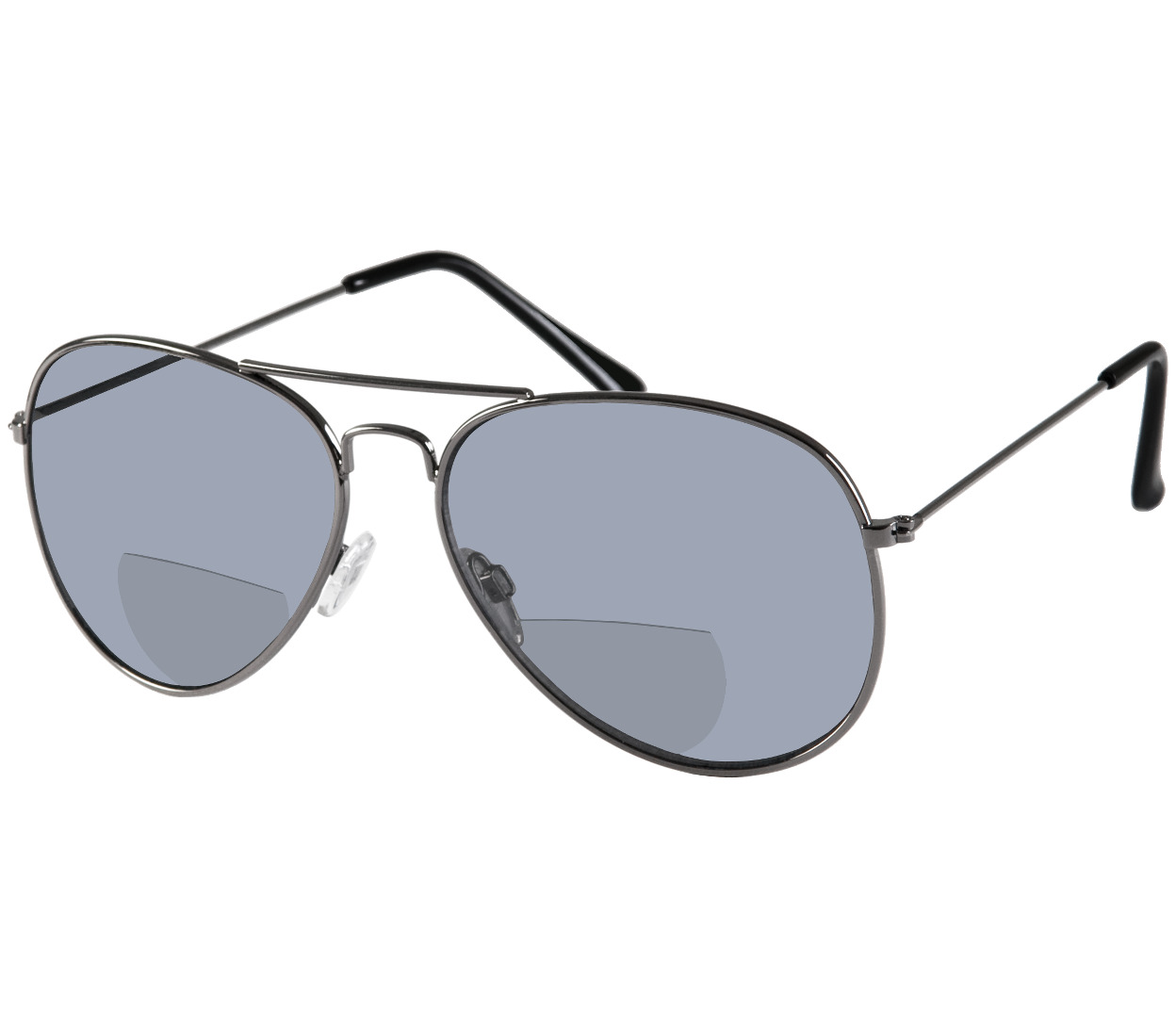 Main Image (Angle) - Houston (Gunmetal) Bifocal Sun Readers