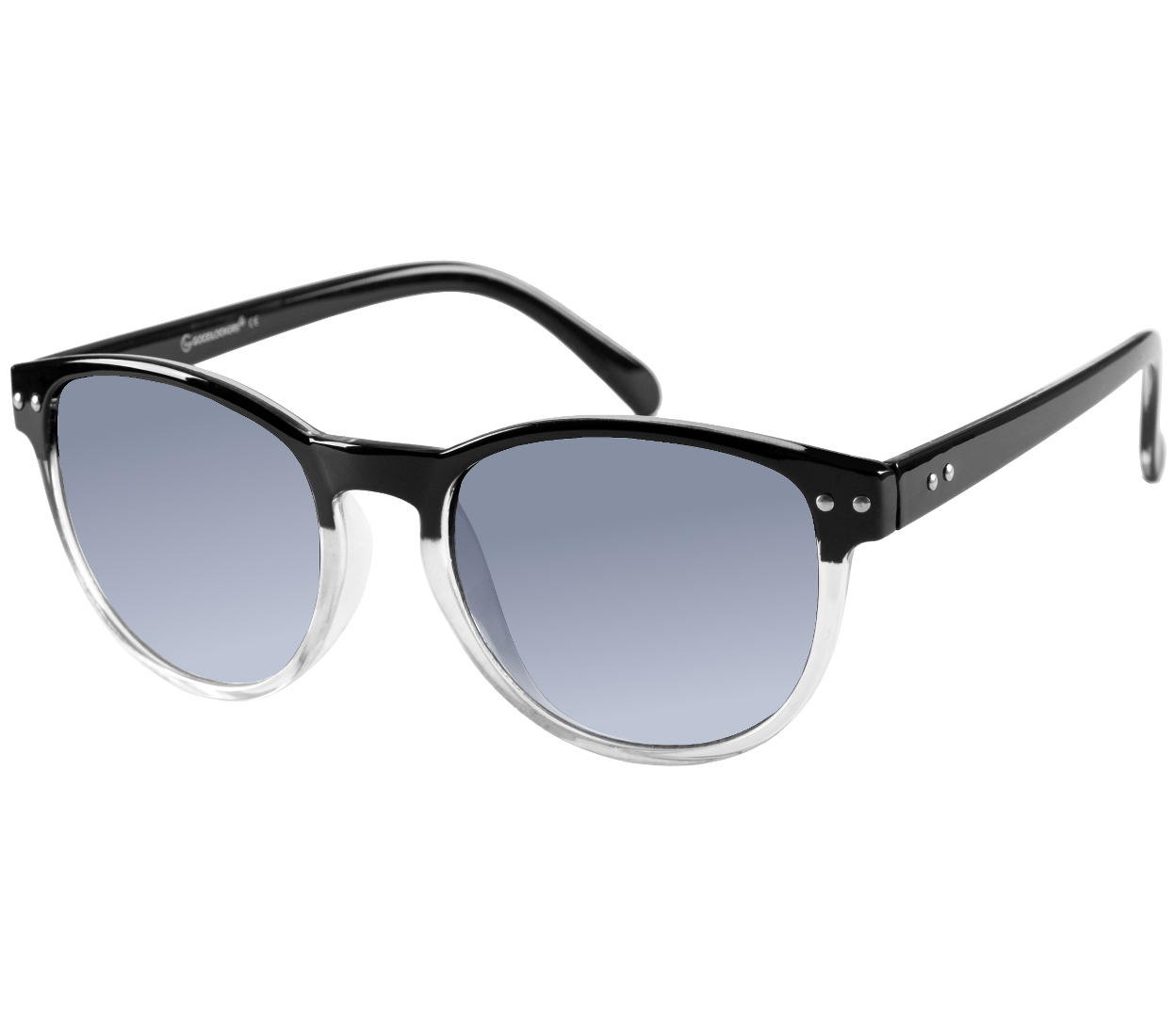 Main Image (Angle) - Newhaven (Black) Retro Sunglasses