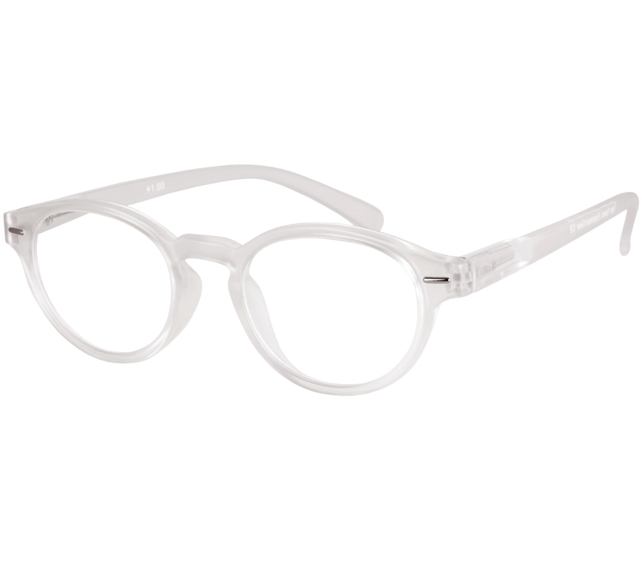 Main Image (Angle) - Espresso (Clear) Retro Reading Glasses