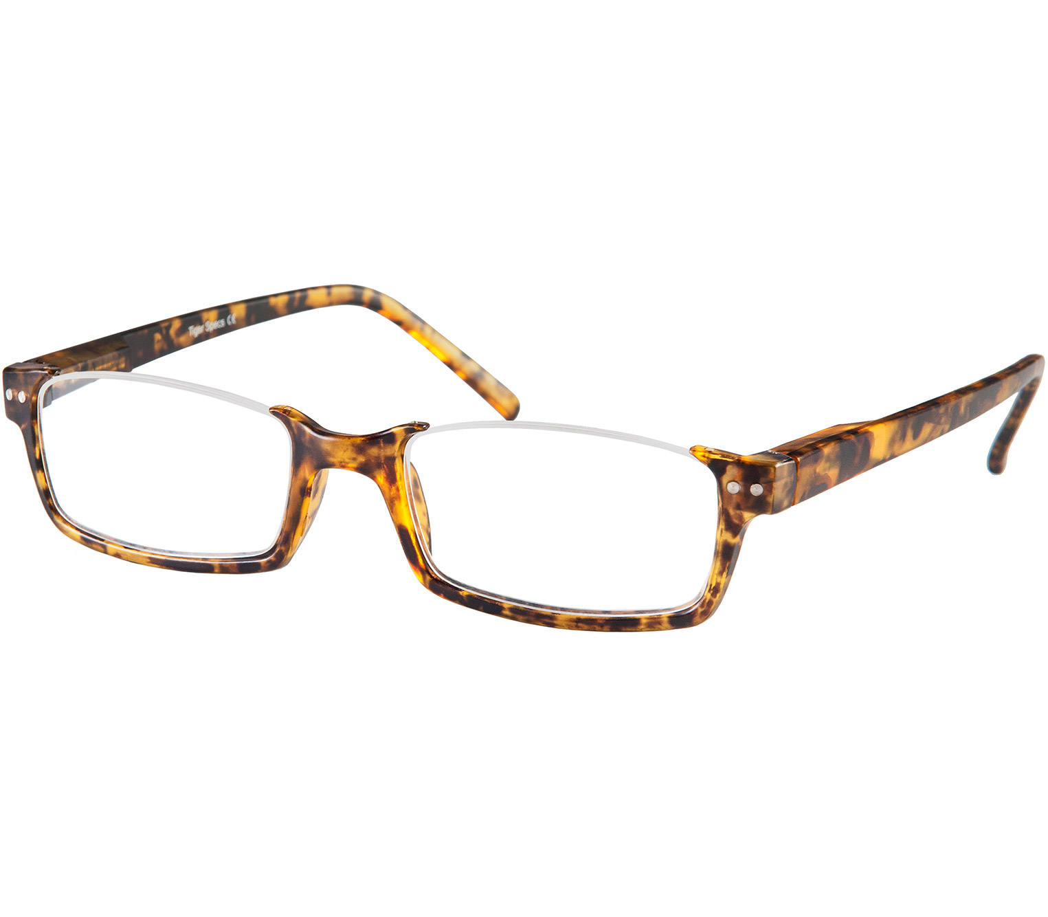 Main Image (Angle) - Newark (Tortoiseshell) Semi-rimless Reading Glasses