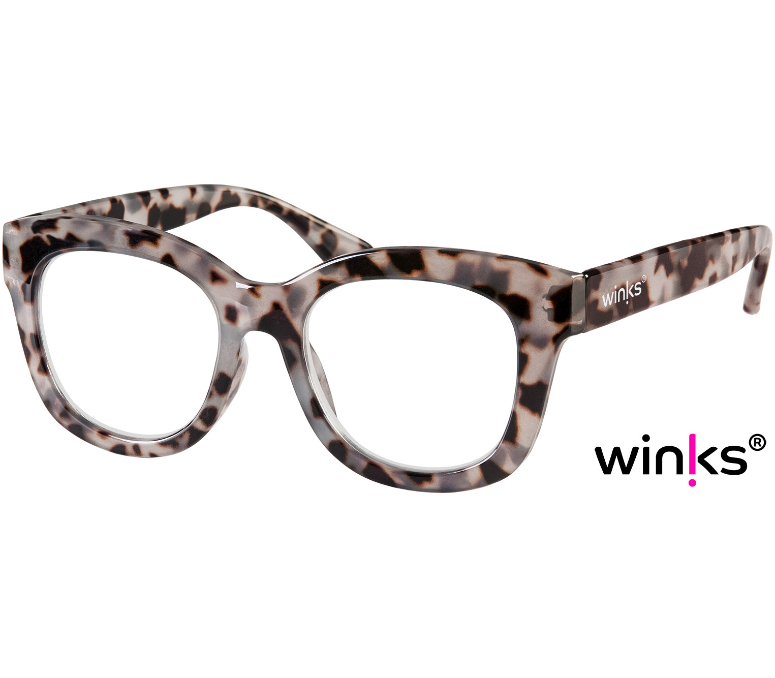 Main Image (Angle) - Paris (Grey Tortoise) Cat Eye Reading Glasses
