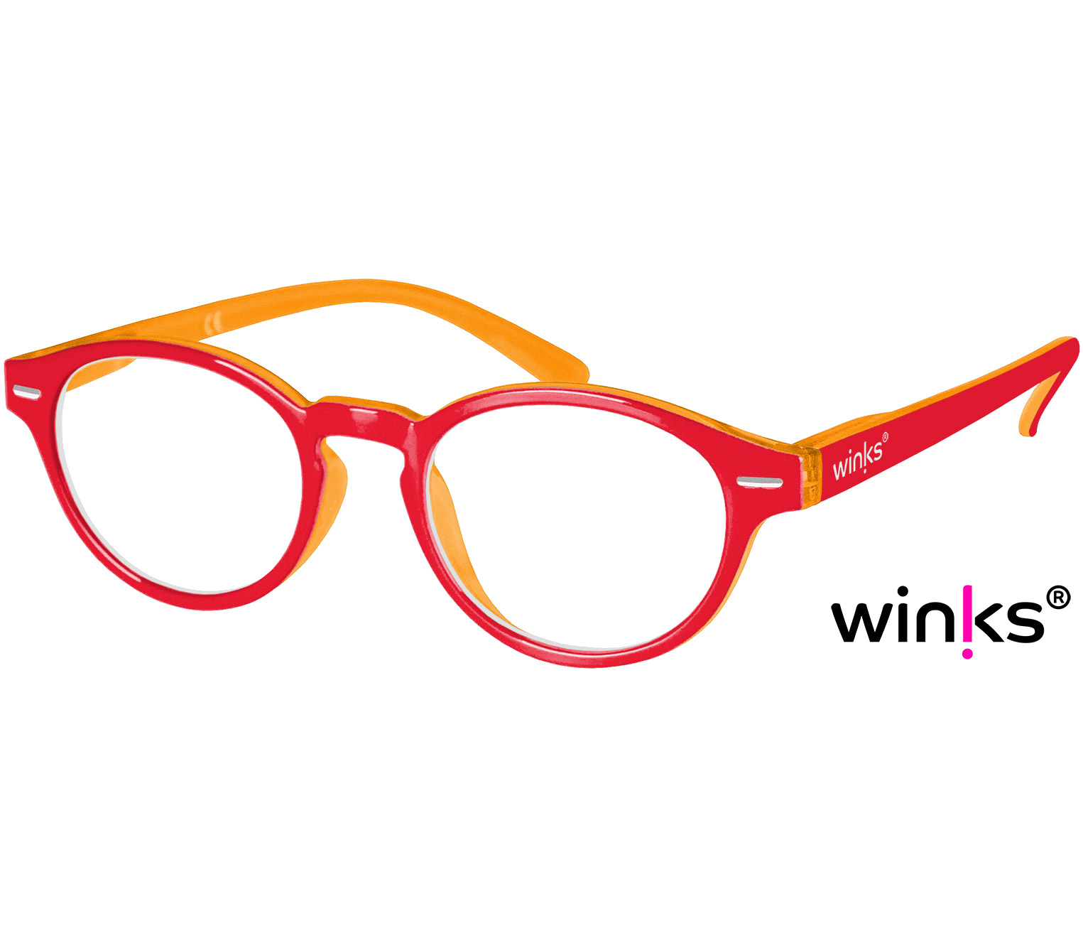 Main Image (Angle) - Espresso (Red) Retro Reading Glasses