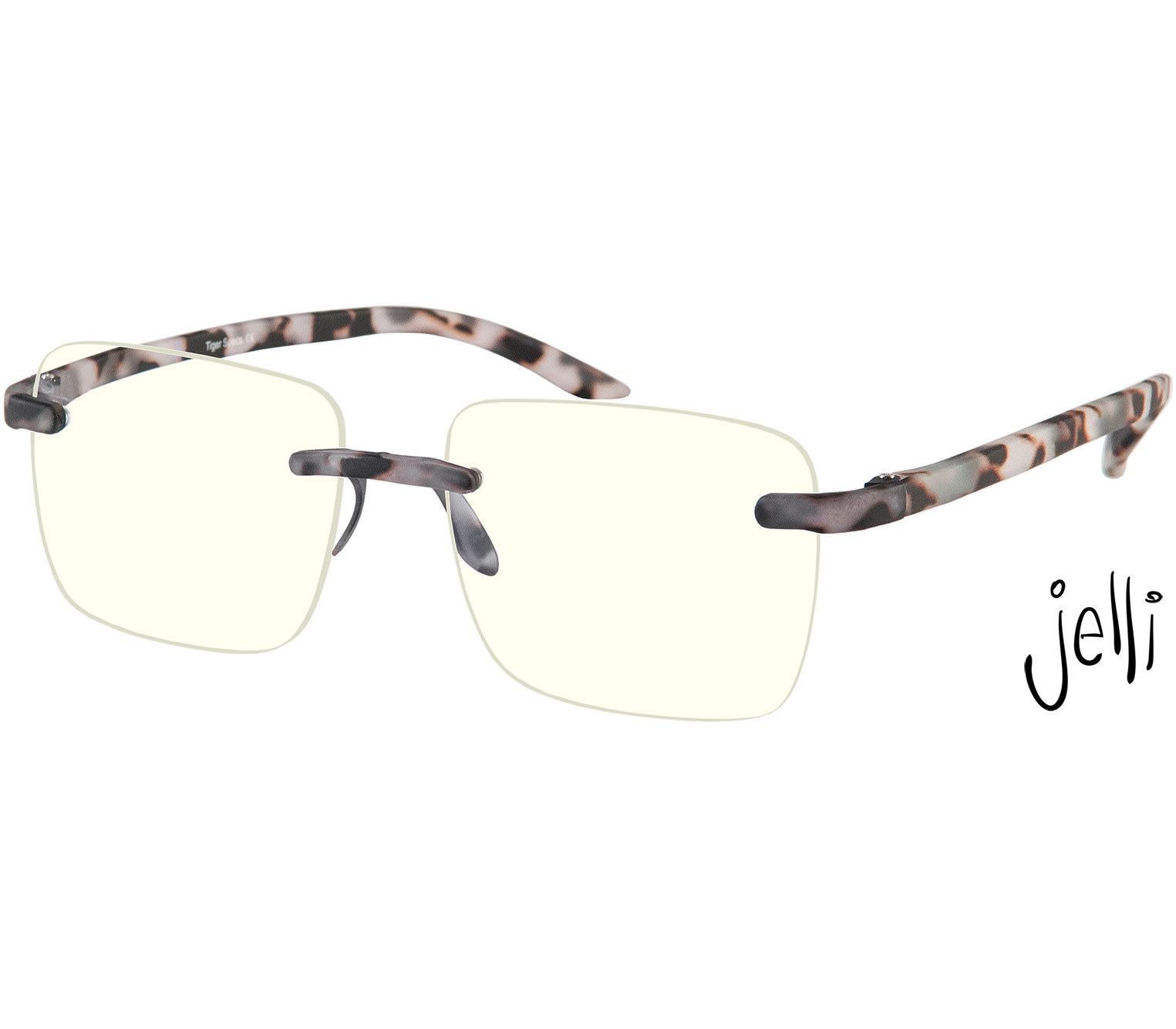 Main Image (Angle) - Jelli Max Digital (Grey) Blue Light Glasses Reading Glasses