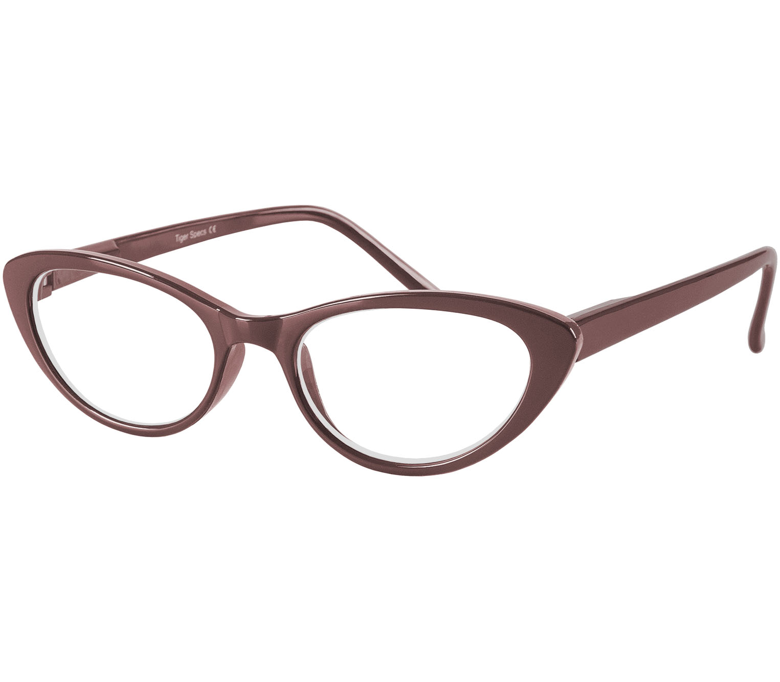 Main Image (Angle) - Carly (Brown) Cat Eye Reading Glasses