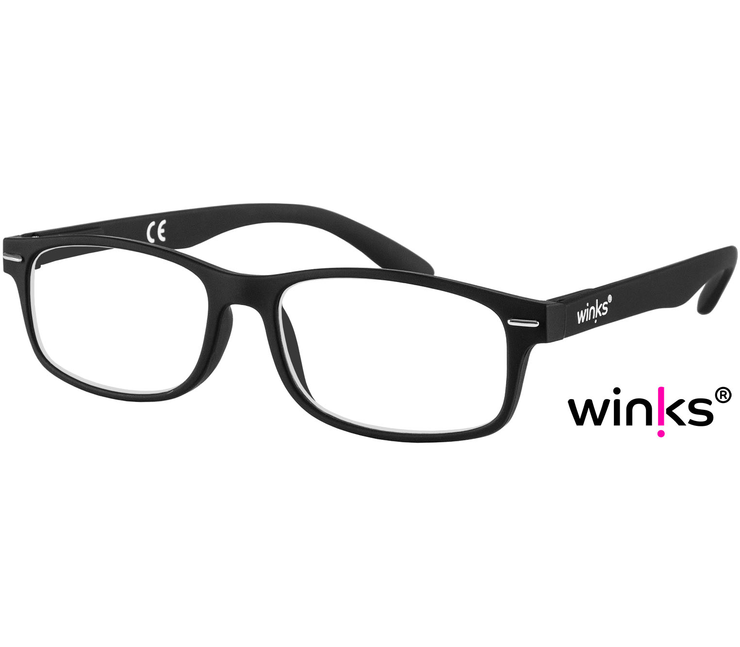 Main Image (Angle) - Bounce (Black) Classic Reading Glasses