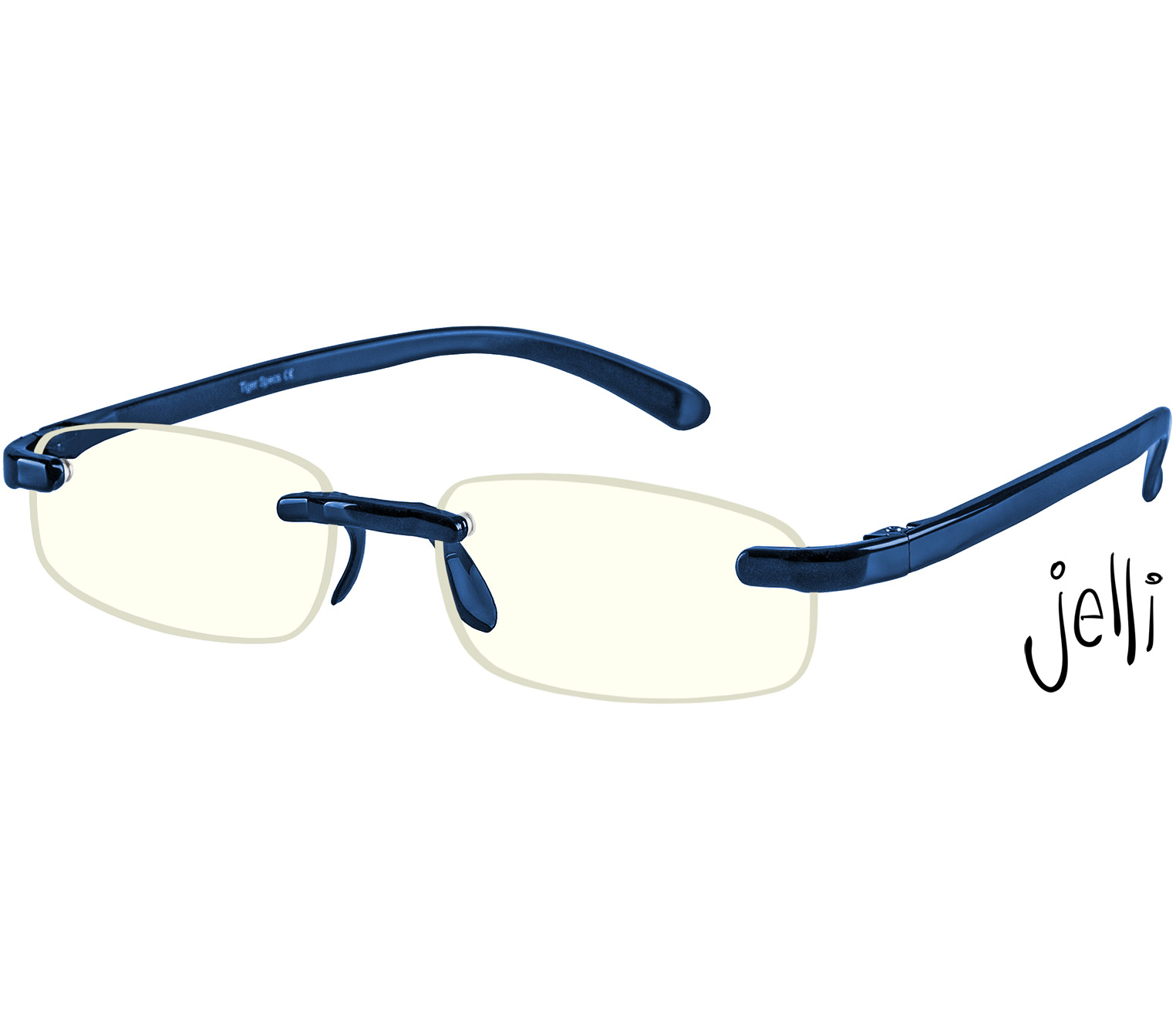 Main Image (Angle) - Jelli Digital (Blue) Blue Light Glasses Reading Glasses