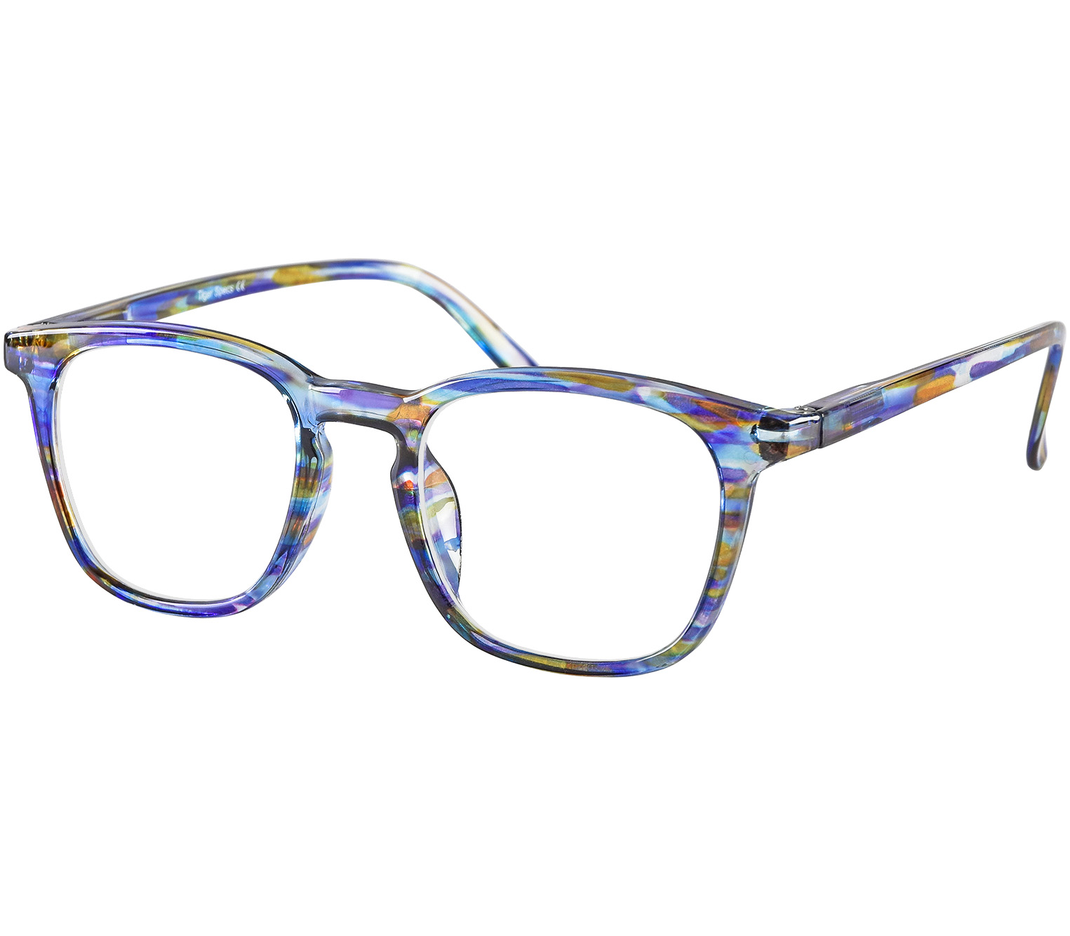 Main Image (Angle) - Scholar (Multi-coloured) Retro Reading Glasses