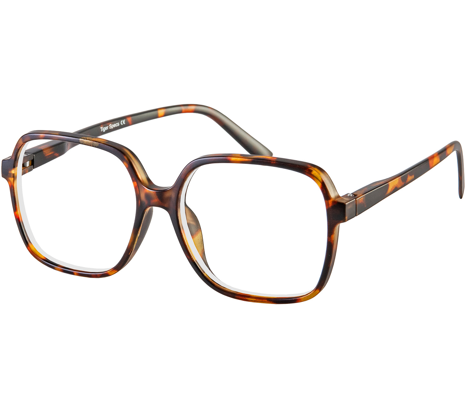 Vienna (Tortoiseshell) elegant oversized reading glasses with large lenses and a slender retro frame.