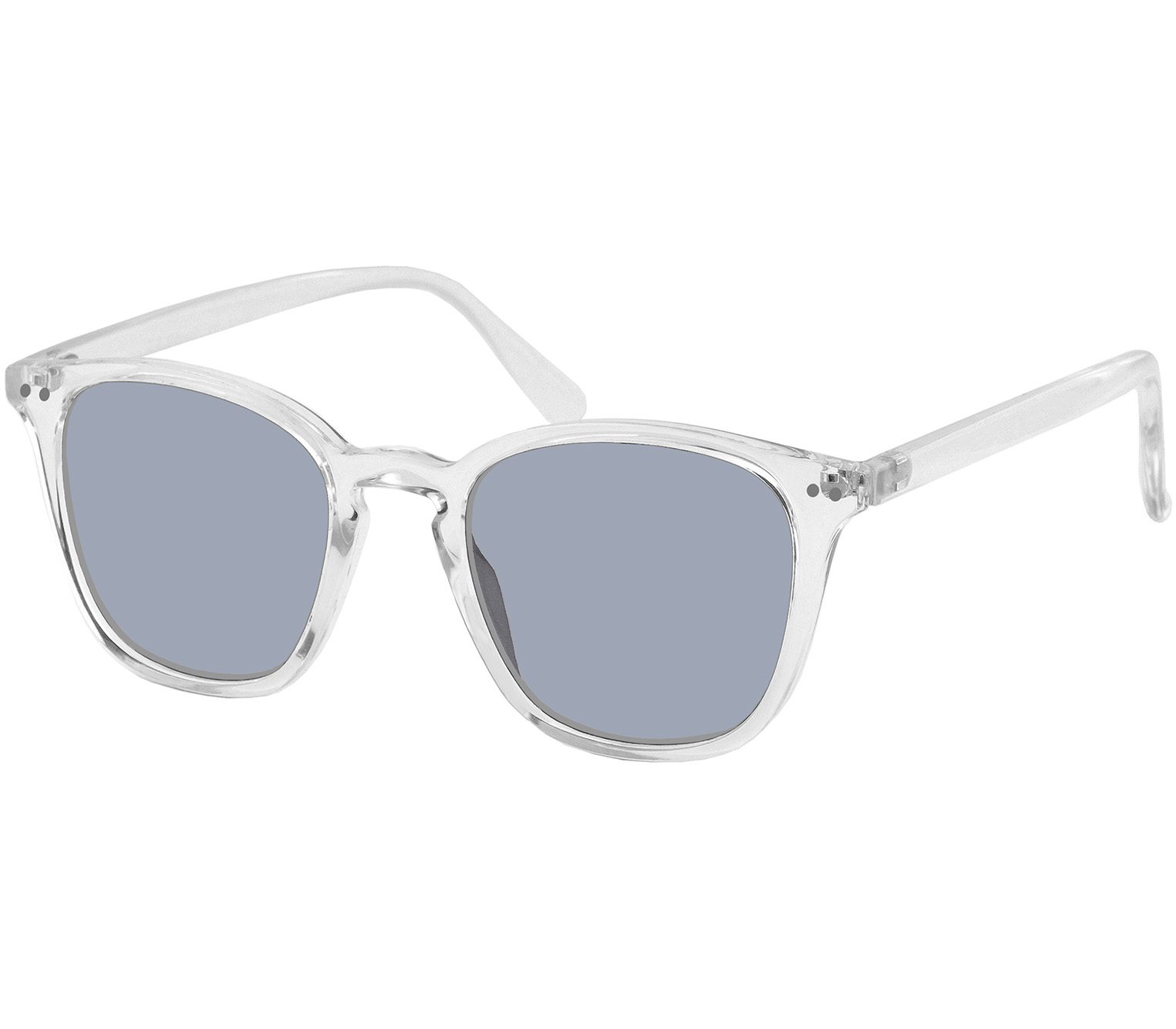 Main Image (Angle) - Genoa (Clear) Retro Sunglasses