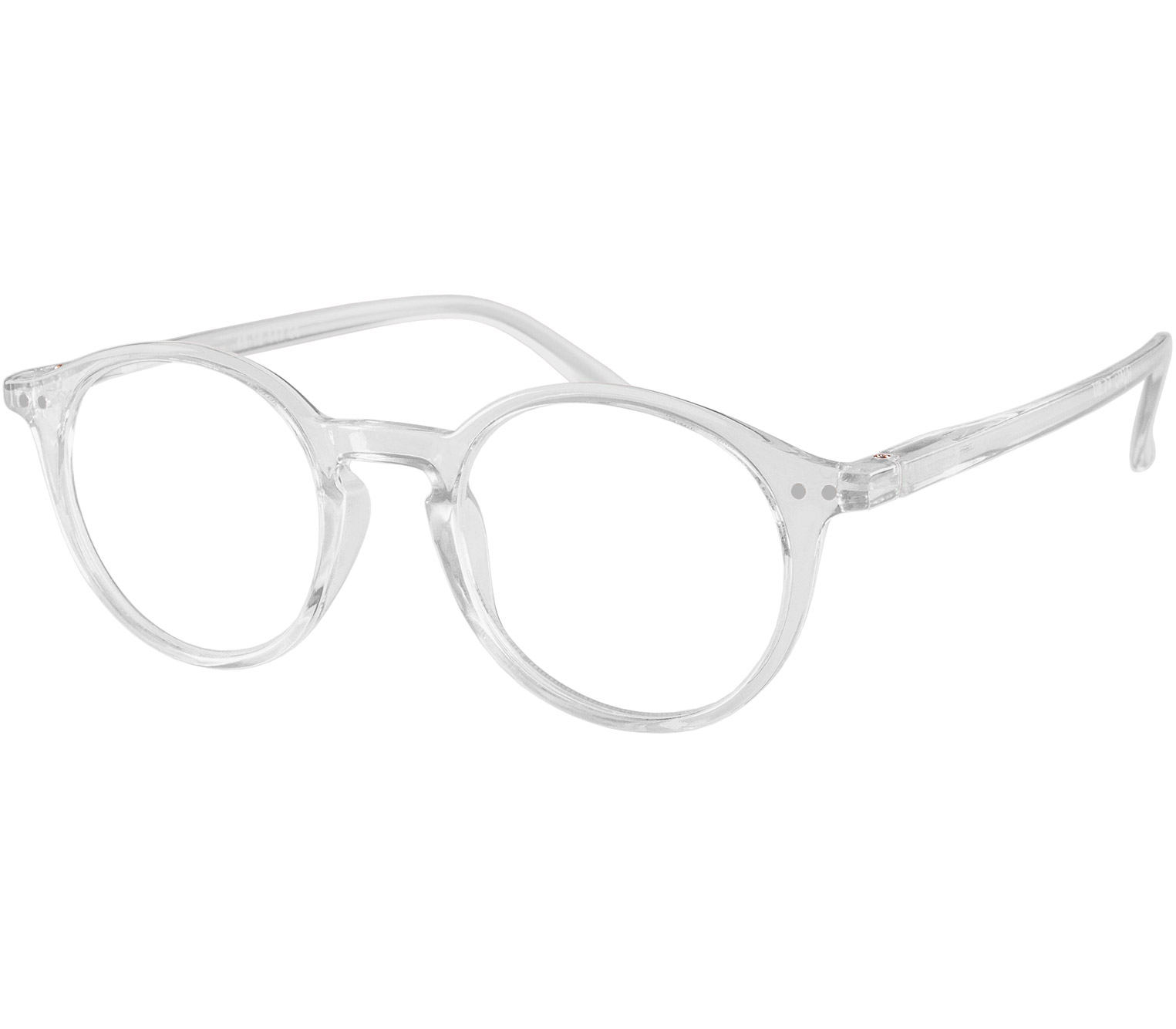 Main Image (Angle) - Oskar (Clear) Retro Reading Glasses