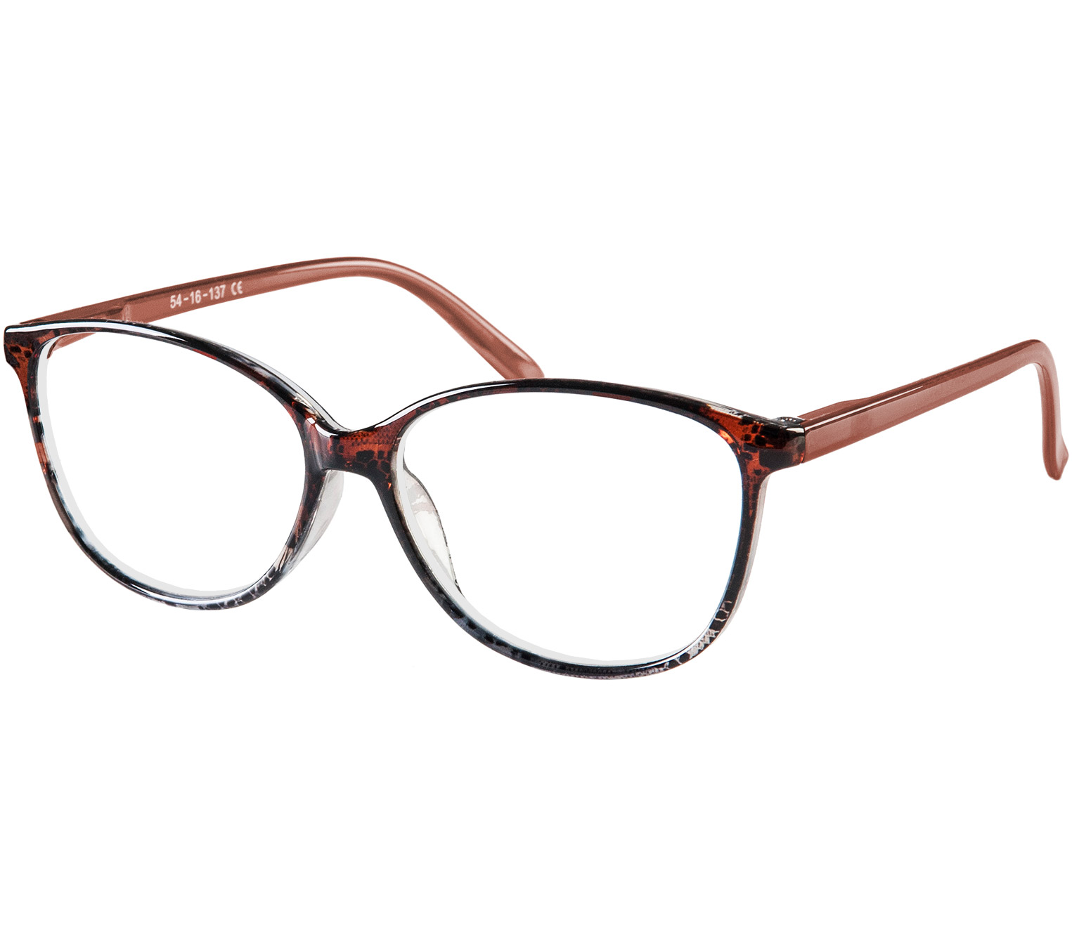 Main Image (Angle) - Zara (Brown) Cat Eye Reading Glasses