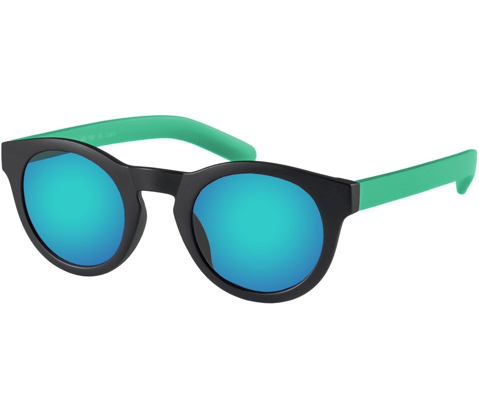 Main Image (Angle) - Renegade (Black) Retro Sunglasses