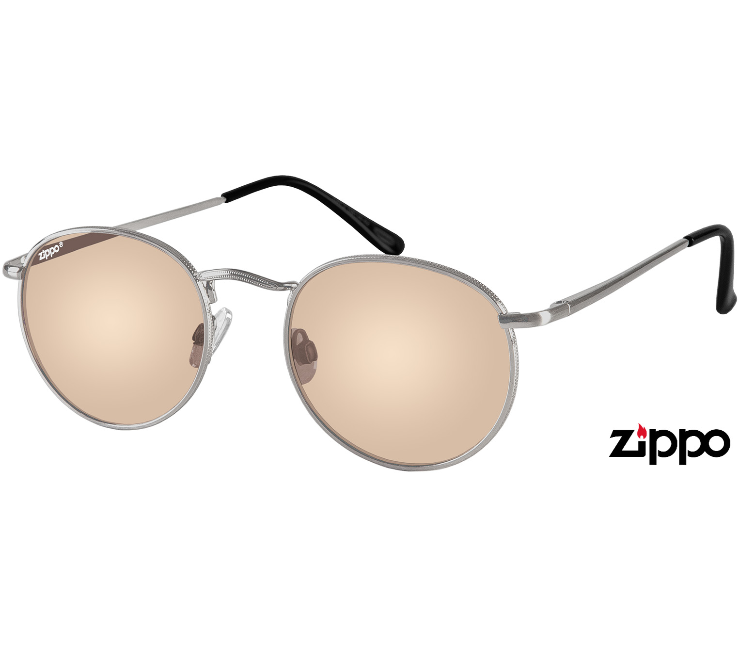 Main Image (Angle) - Tresco (Silver) Retro Sunglasses
