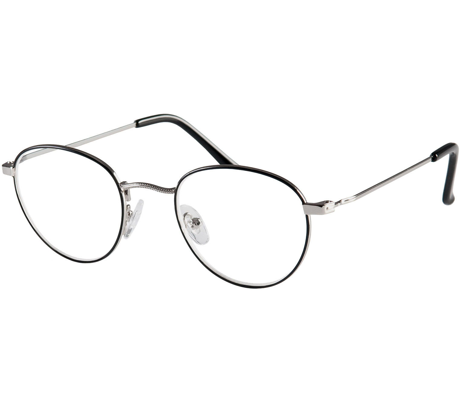 Main Image (Angle) - Oxford (Black) Retro Reading Glasses