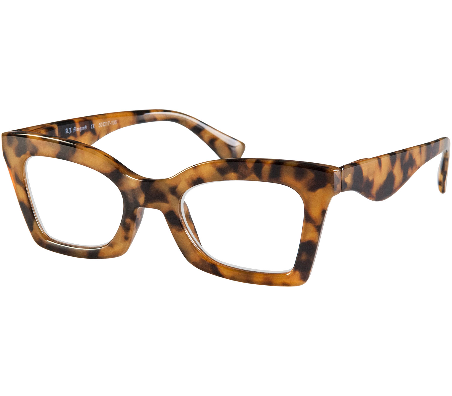 Main Image (Angle) - Ginger (Tortoiseshell) Cat Eye Reading Glasses