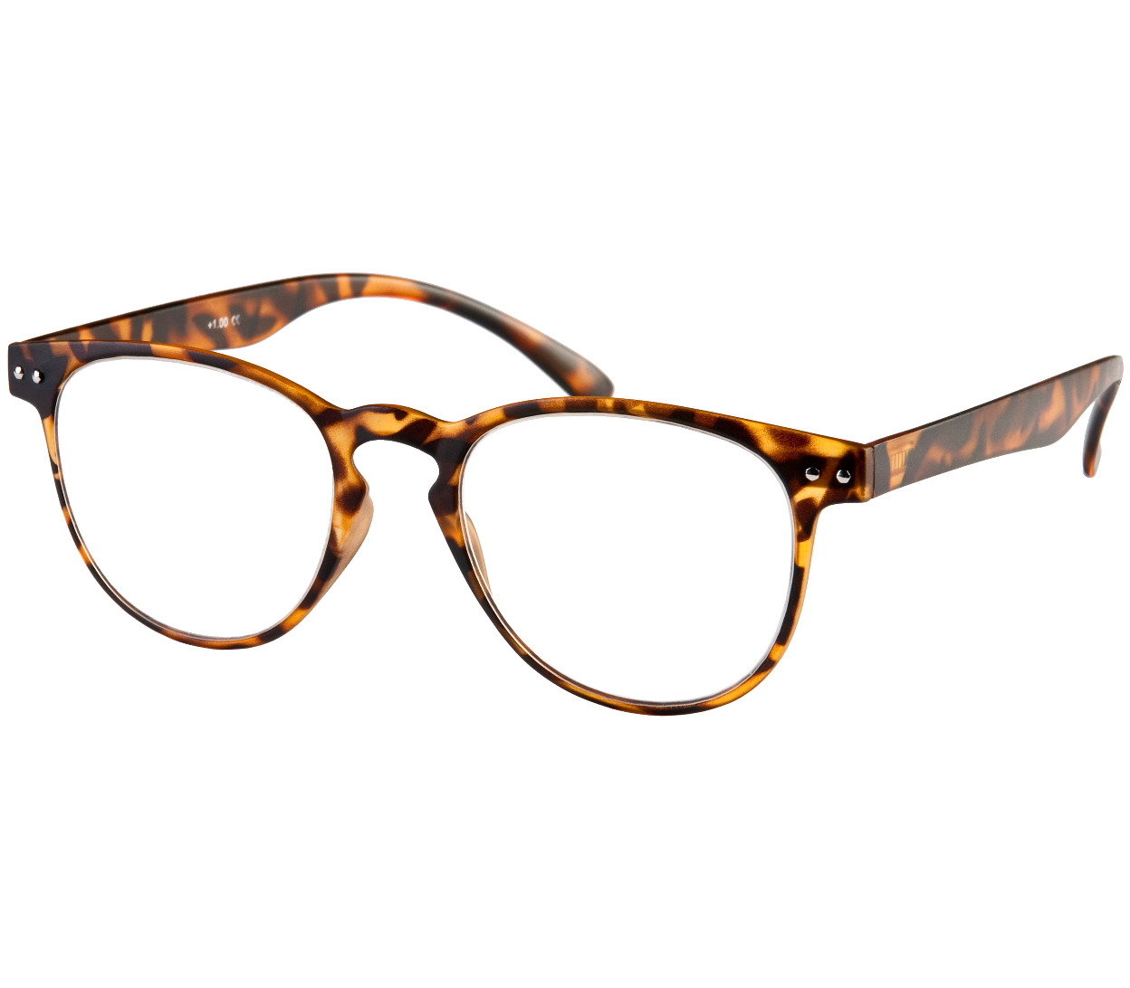 Main Image (Angle) - Ascot (Tortoiseshell) Retro Reading Glasses