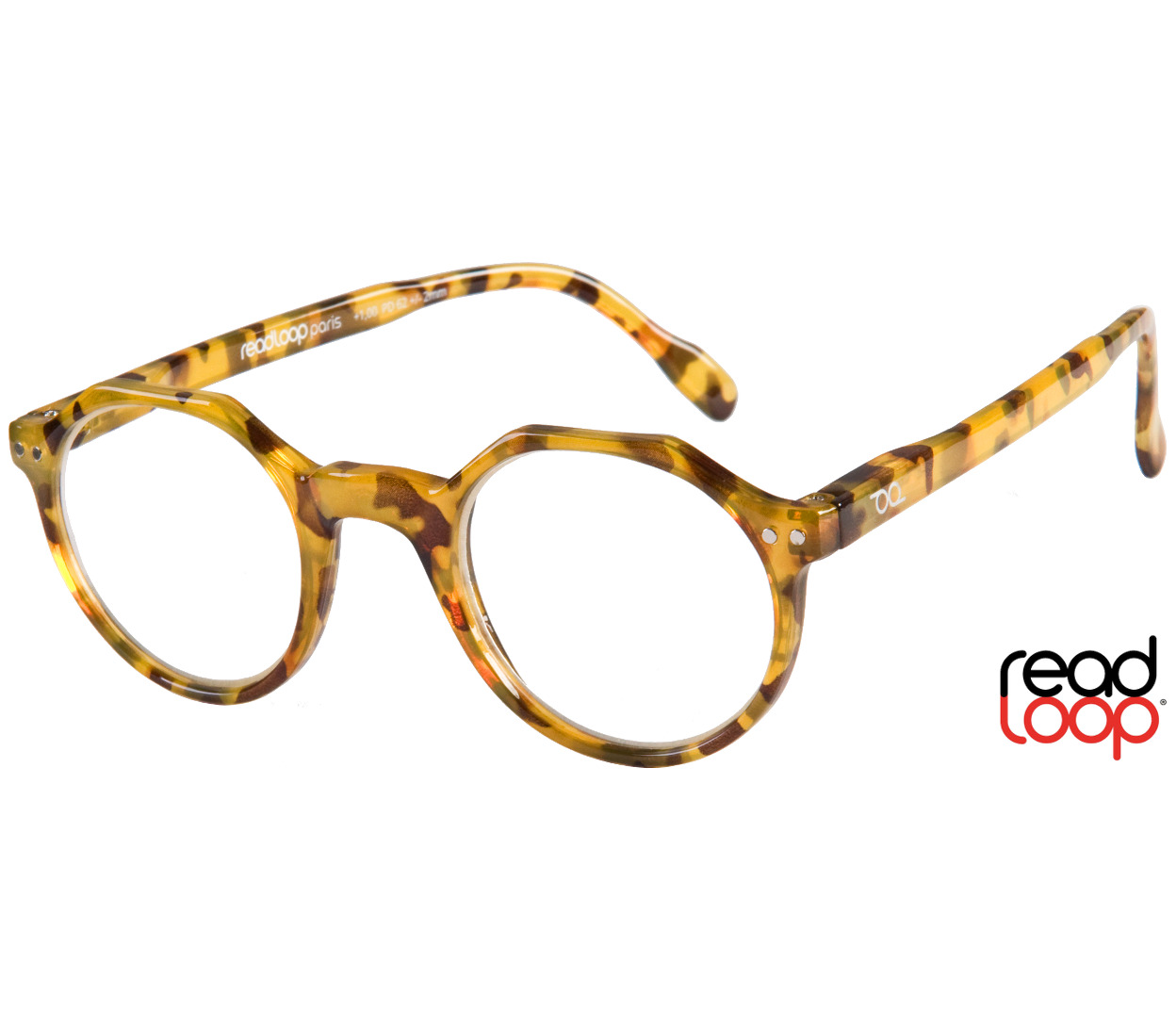 Main Image (Angle) - Hurricane (Honey Pearl) Retro Reading Glasses