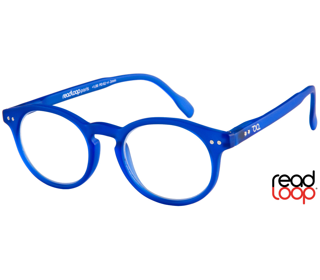 Main Image (Angle) - Nevada (Blue) Retro Reading Glasses