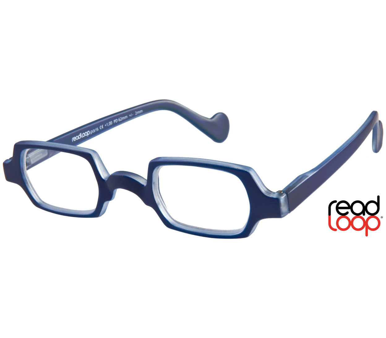 Main Image (Angle) - Culture (Blue) Retro Reading Glasses