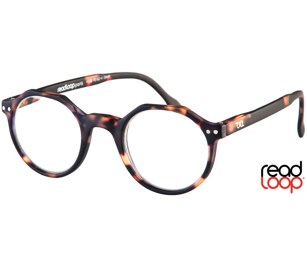 Main Image (Angle) - Hurricane (Tortoiseshell) Retro Reading Glasses