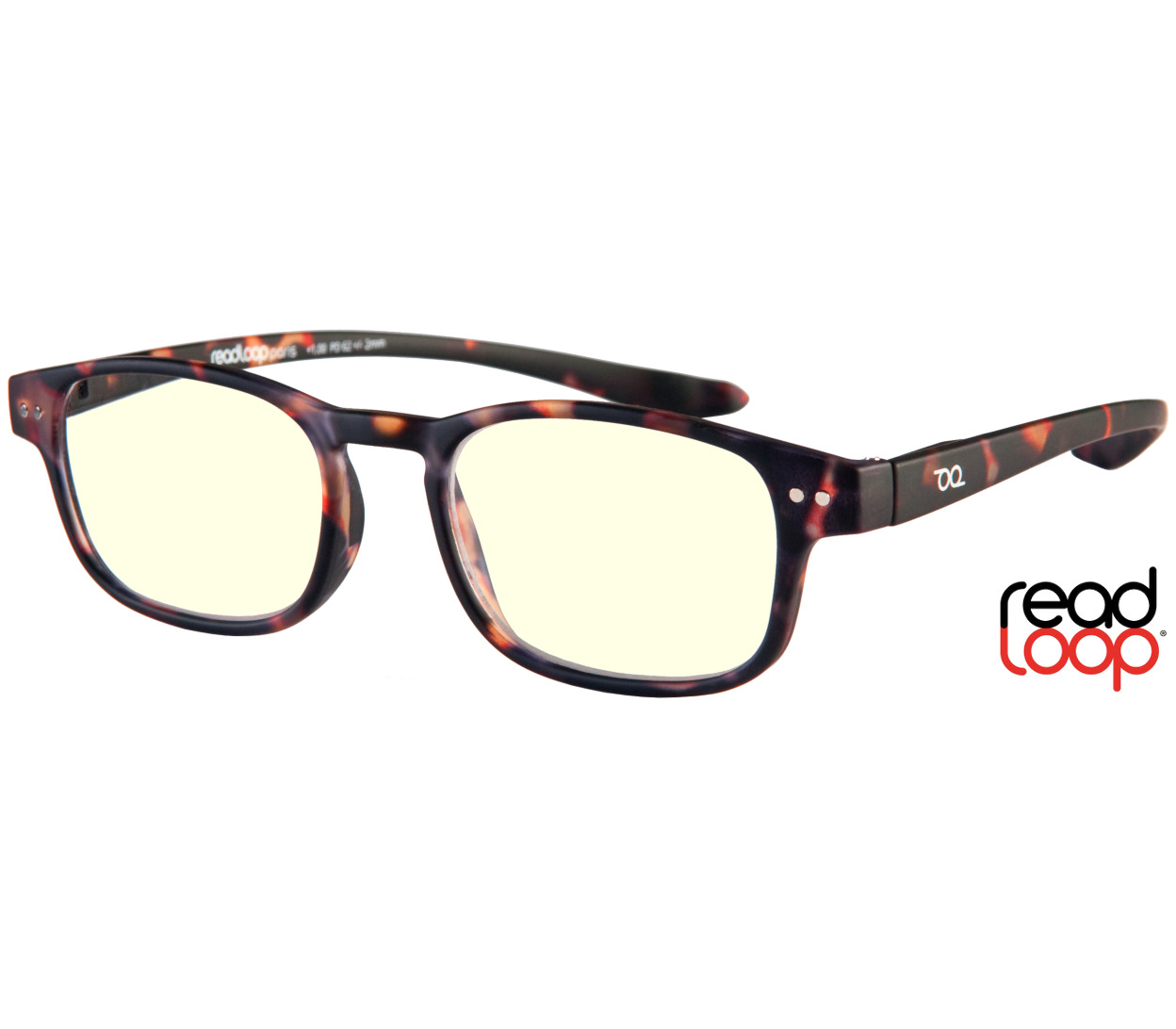 Main Image (Angle) - Click (Tortoiseshell) Computer Glasses Reading Glasses