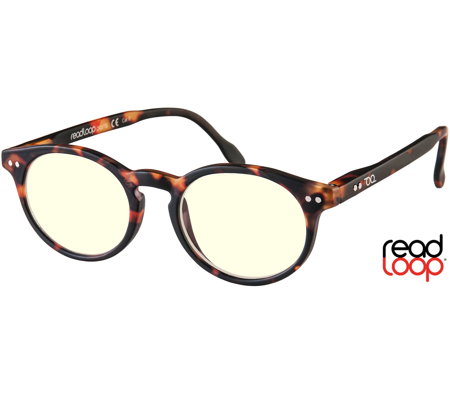 Main Image (Angle) - Logic (Tortoiseshell) Blue Light Glasses Reading Glasses