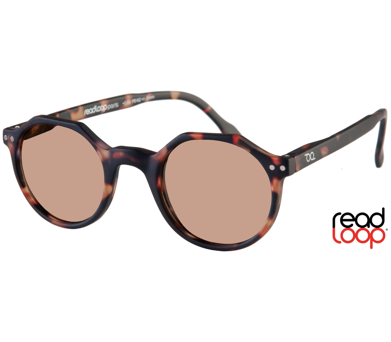 Main Image (Angle) - Oasis (Tortoiseshell) Retro Sun Readers