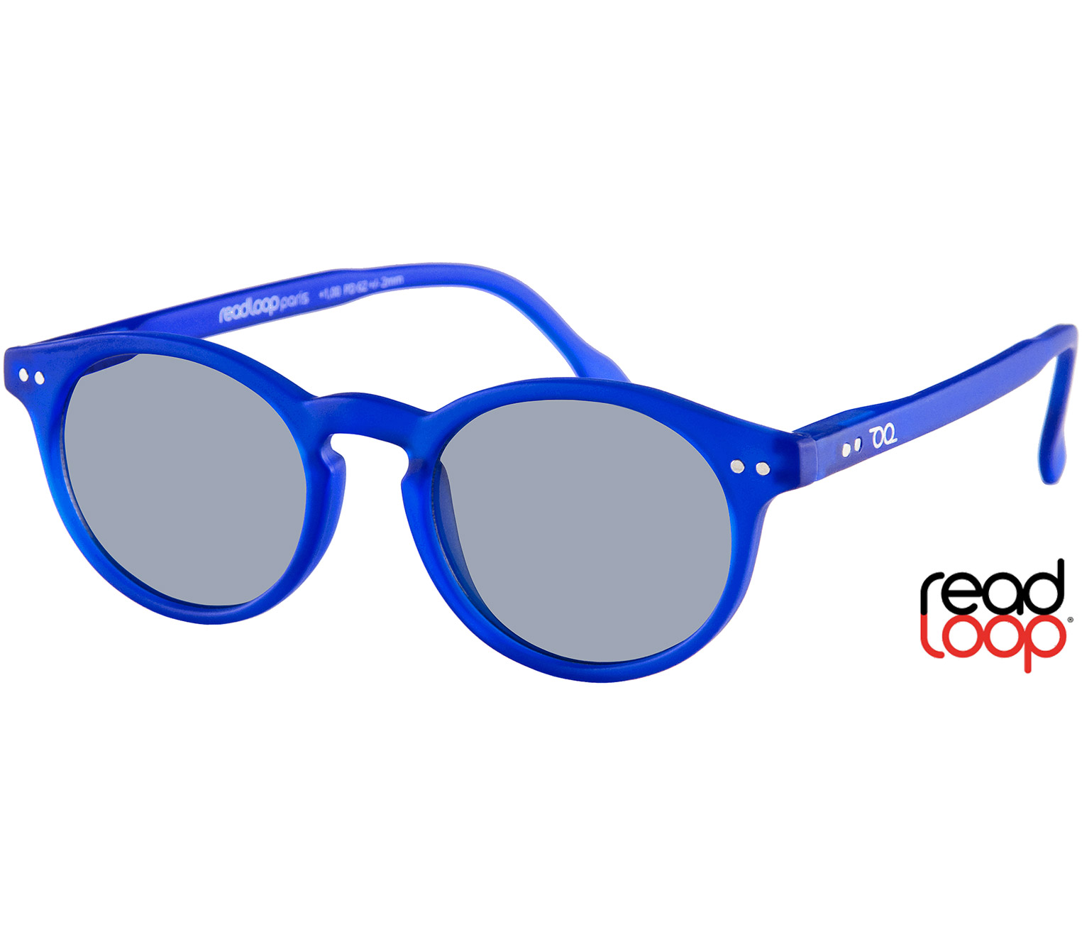 Main Image (Angle) - Bounce (Blue) Retro Sun Readers