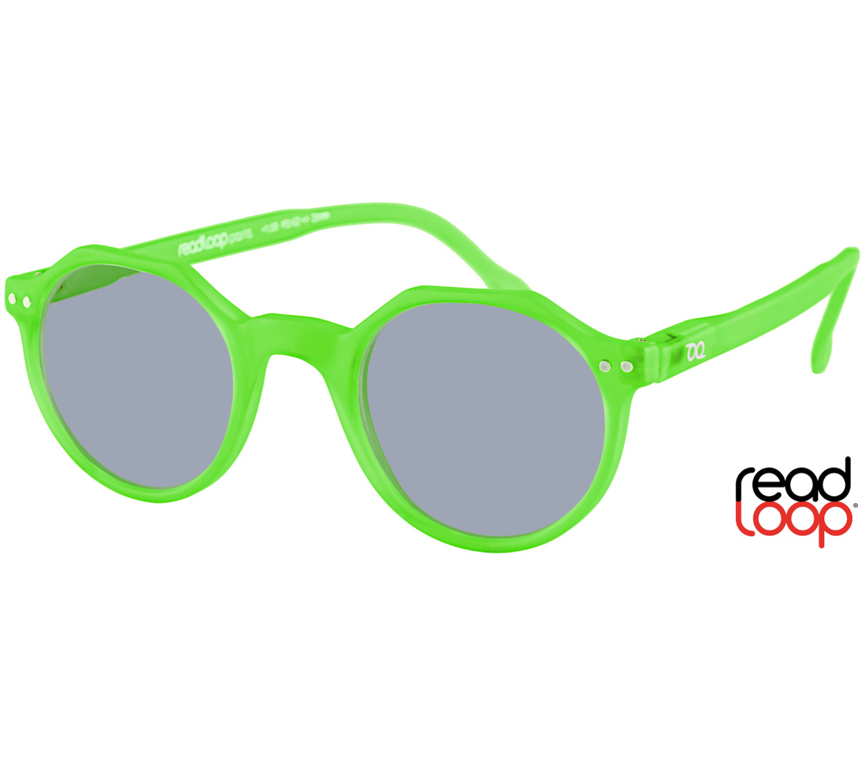 Main Image (Angle) - Oasis (Green) Retro Sun Readers