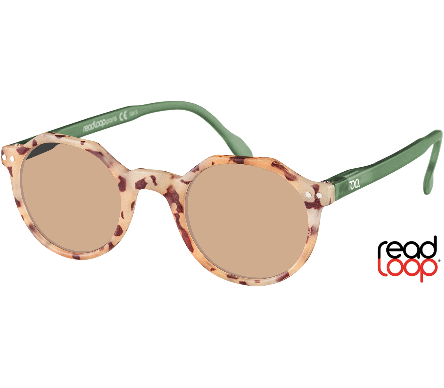 Main Image (Angle) - Oasis (Blond Tortoise) Retro Sun Readers