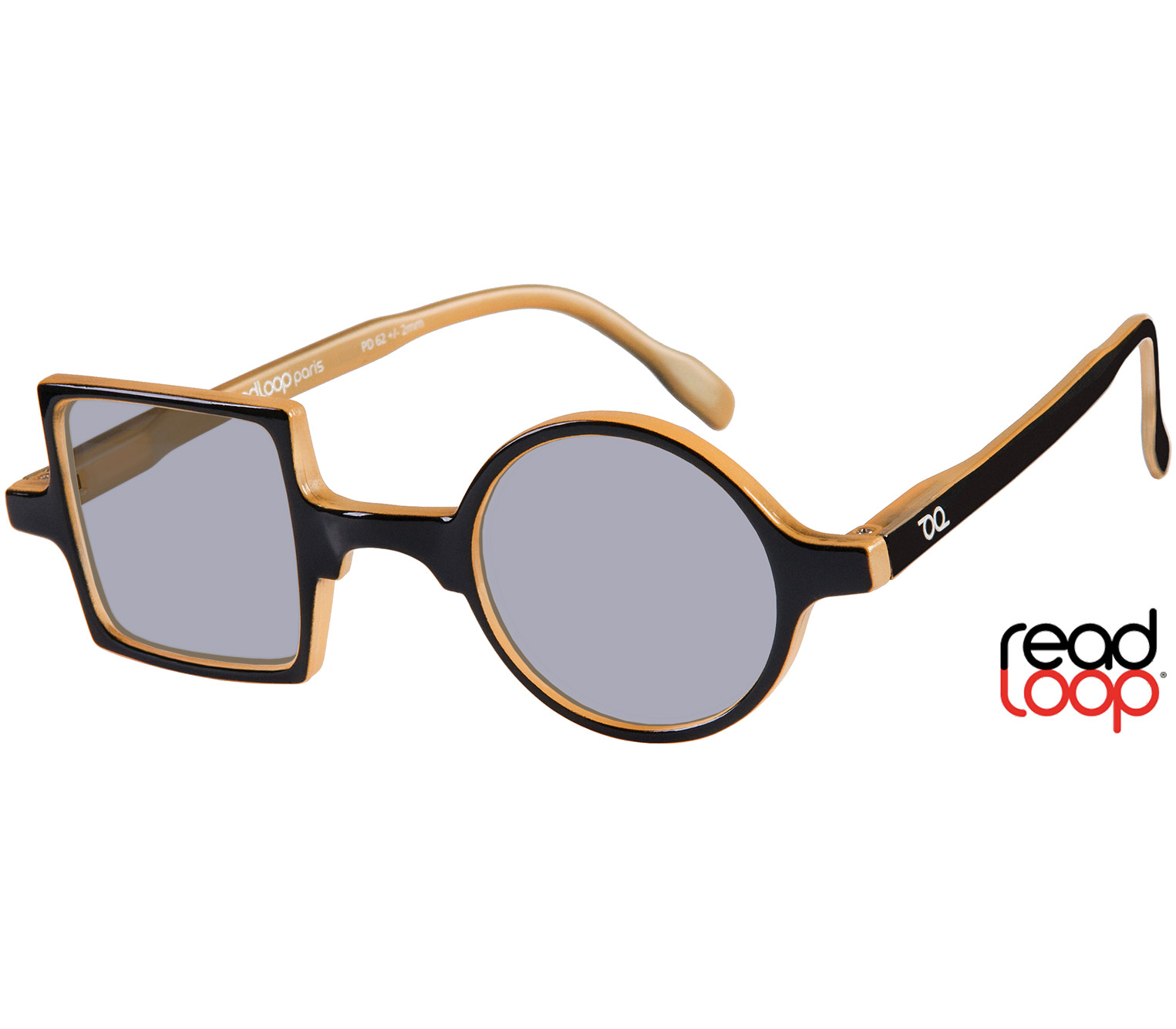Main Image (Angle) - Picasso (Black) Retro Sunglasses