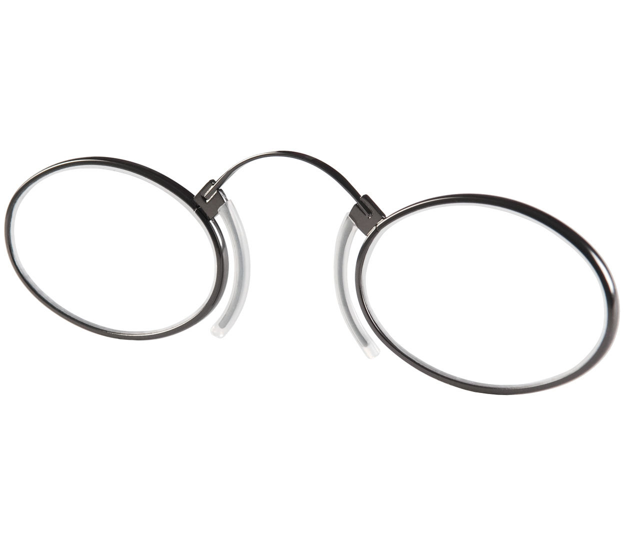 Main Image (Angle) - Clipper (Gunmetal) Pince Nez Reading Glasses
