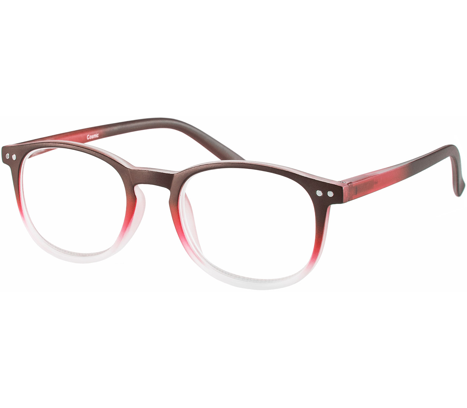 Main Image (Angle) - Cosmic (Red) Retro Reading Glasses