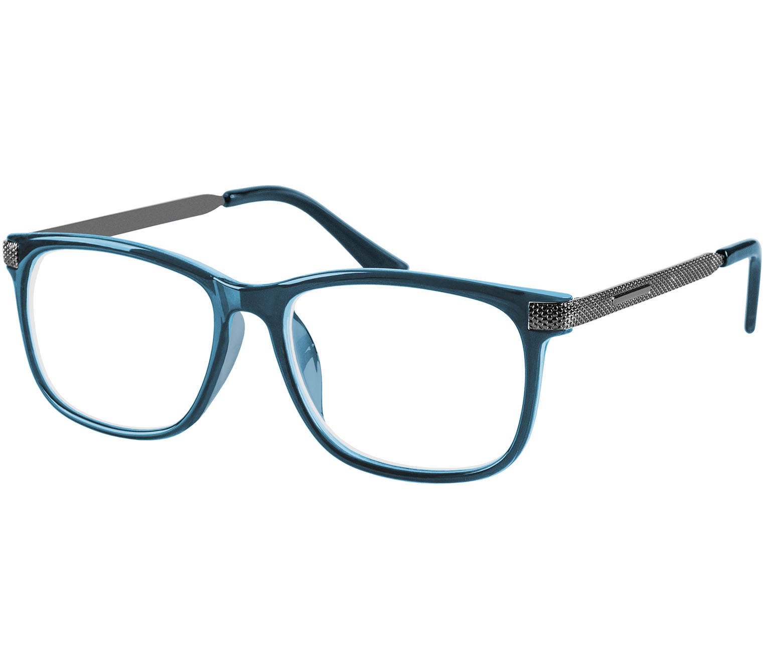 Main Image (Angle) - Lima (Blue) Classic Reading Glasses