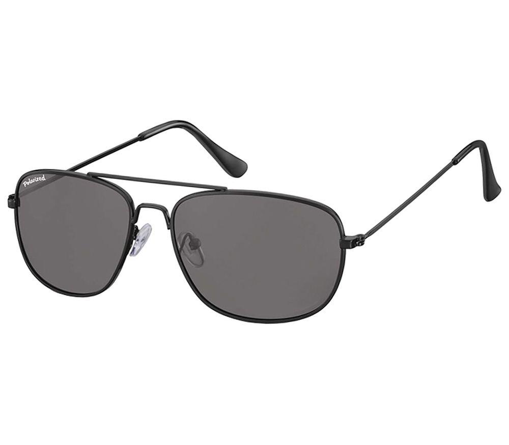 Main Image (Angle) - Corsica (Black) Aviator Sunglasses