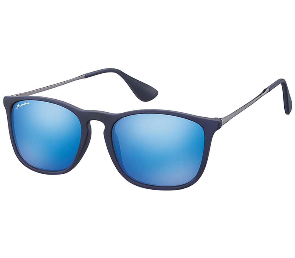 Main Image (Angle) - Motto (Blue) Retro Sunglasses